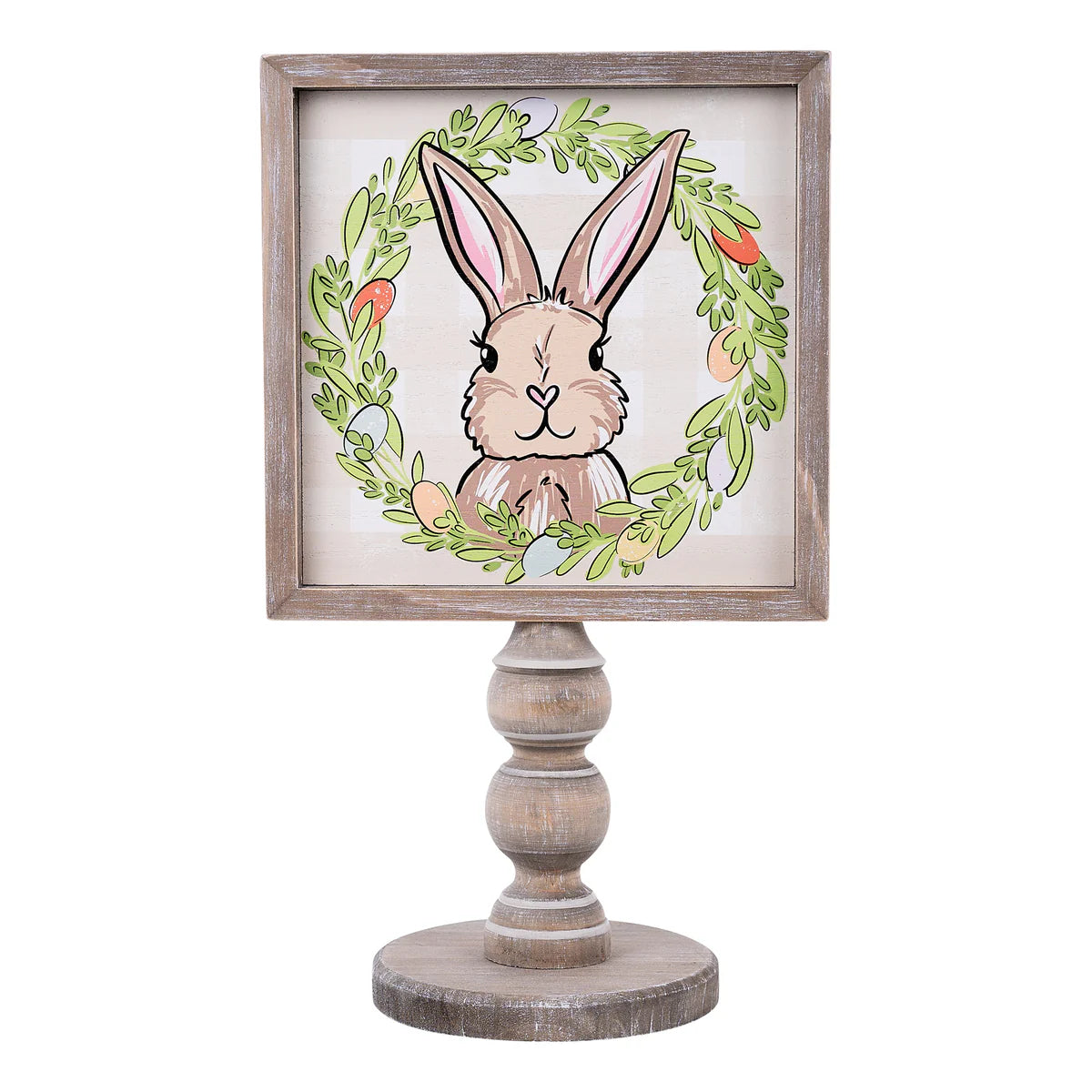 Egg Wreath Bunny Stand