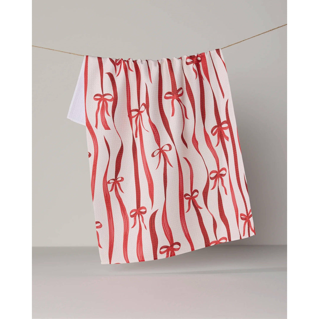 Falling Ribbon Tea Towel - Holiday 2026