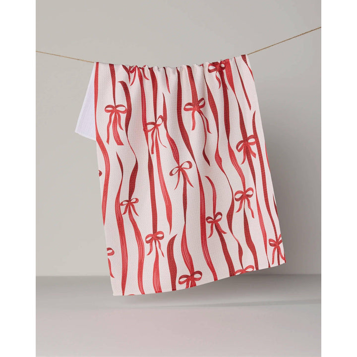 Falling Ribbon Tea Towel - Holiday 2026