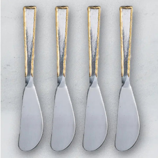 Stainless Steel Gilded Edge Spreaders (Set of 4)
