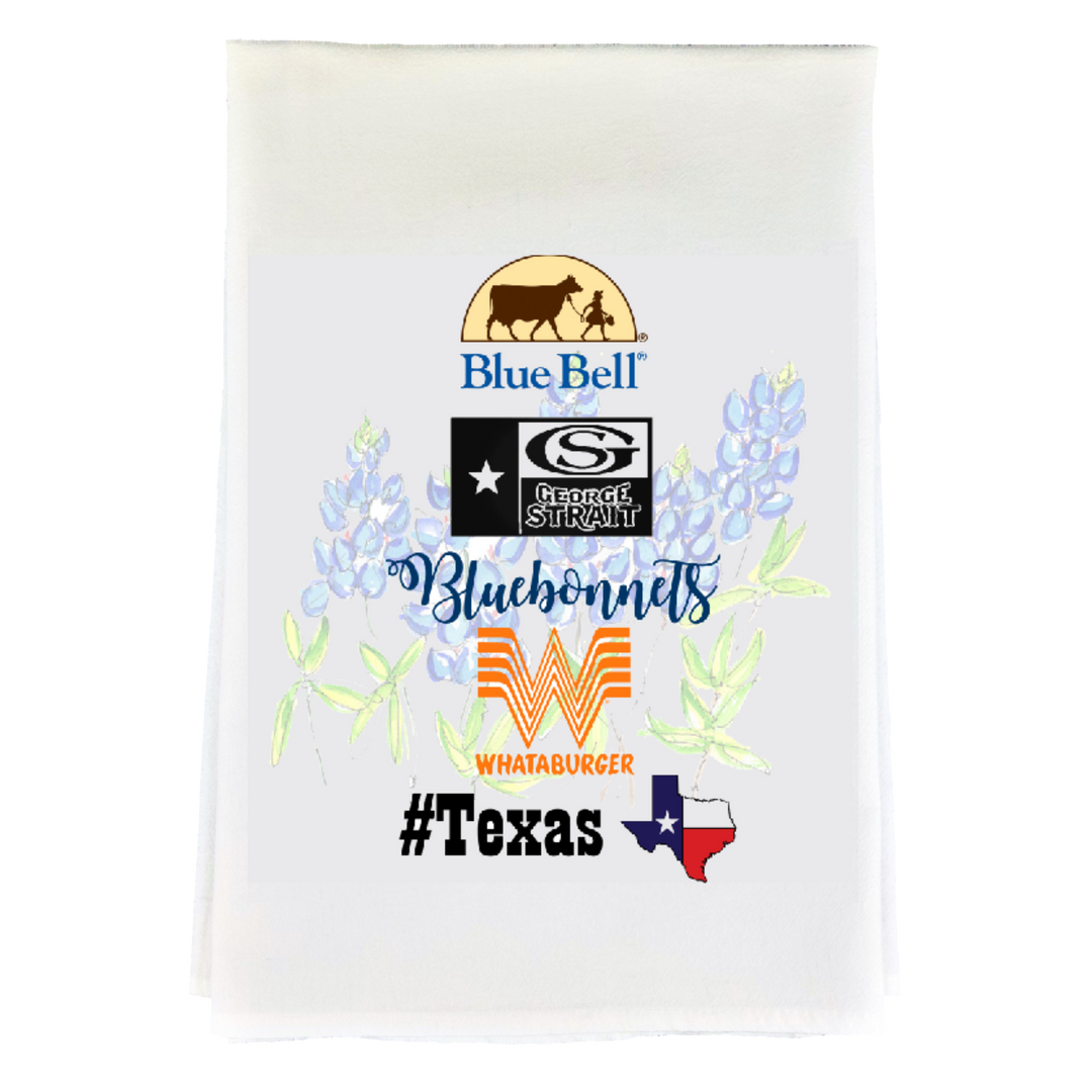 Texas Things Tea Towel