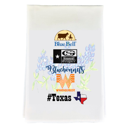 Texas Things Tea Towel