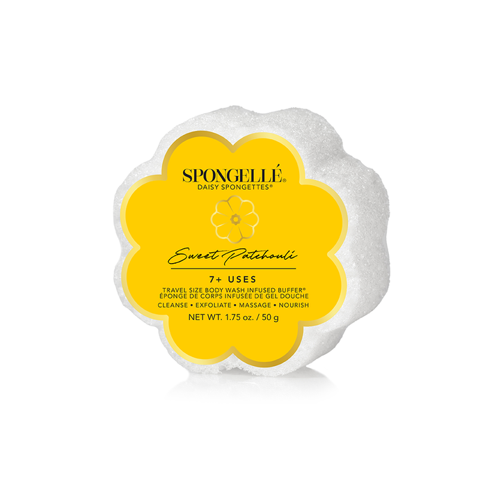 Spongellé Daisy Spongette - Flower Shaped Travel Body Buffer &amp; Soap Sponge