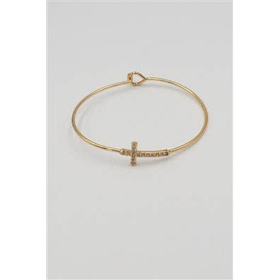 Pave Cross Wired Bracelet