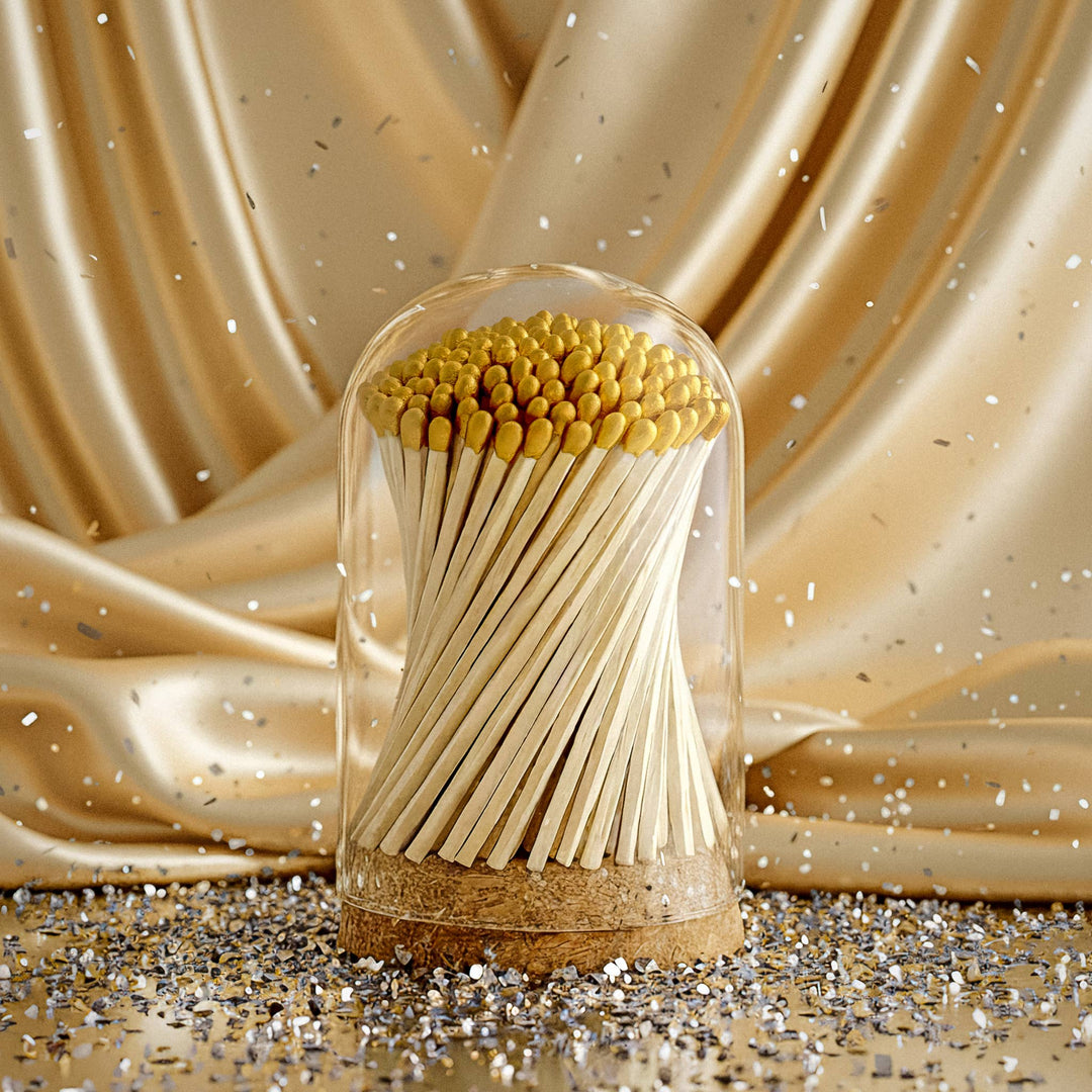 4" Matches in Premium Glass Cloche
