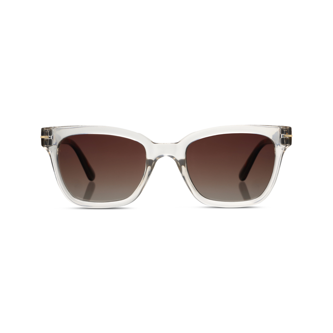 Peepers Sandy Polarized Sunglasses polarized sunglasses in Fog &amp; Tortoise — front view at Bella Gifts from the Heart