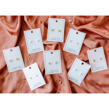 Screwback Stud Earrings - Sadie - Gold