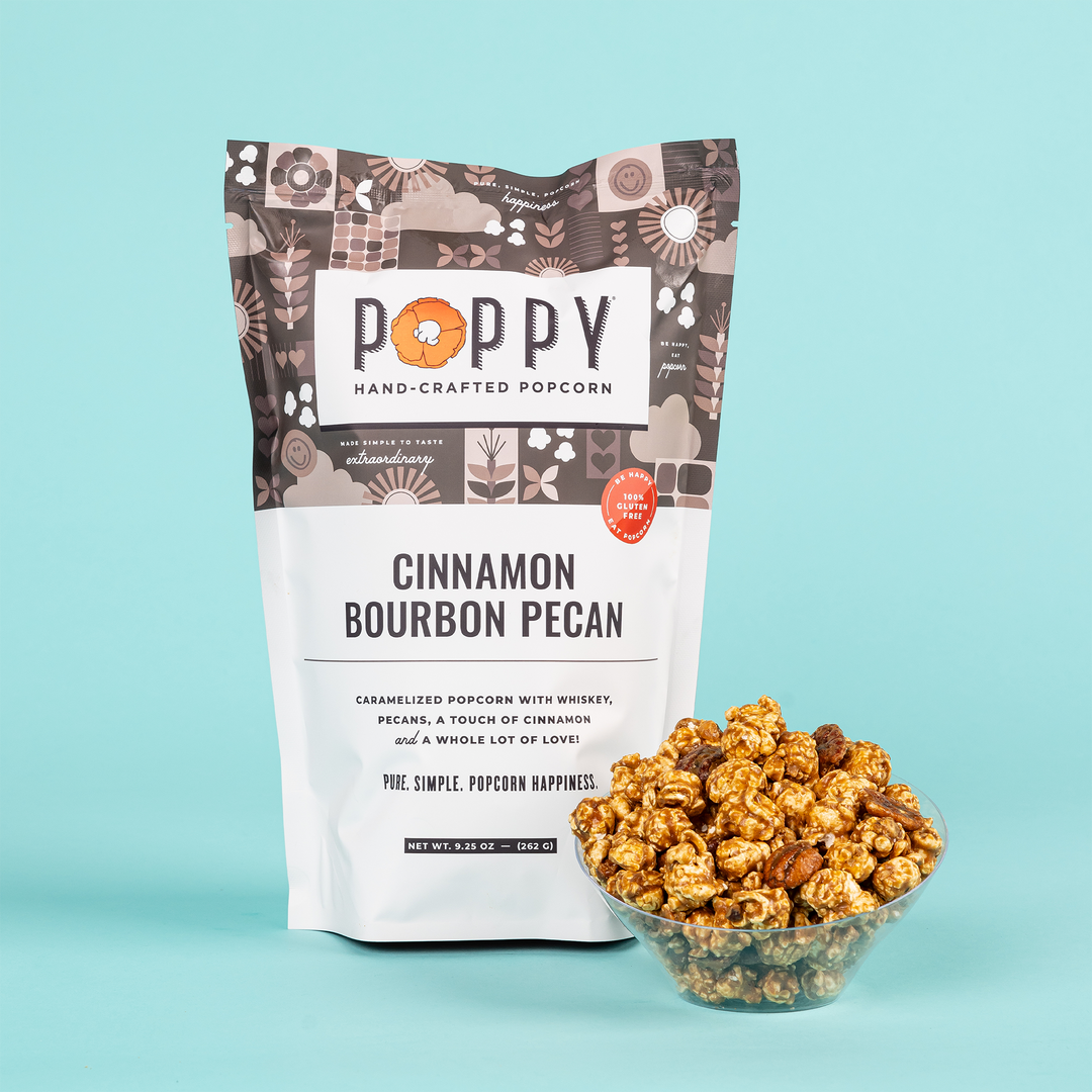 Poppy Popcorn Cinnamon Bourbon Pecan Popcorn