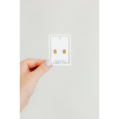 Screwback Stud Earrings - Whitney Orange Sherbert