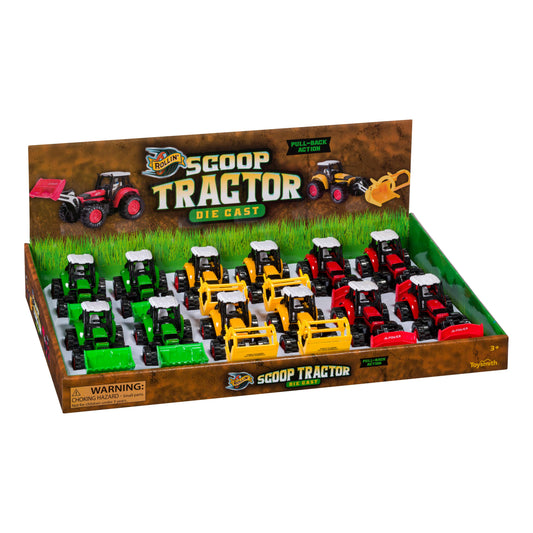 Rollin' Scoop Tractor-Toy Tractor, Farm Toys, Die Cast