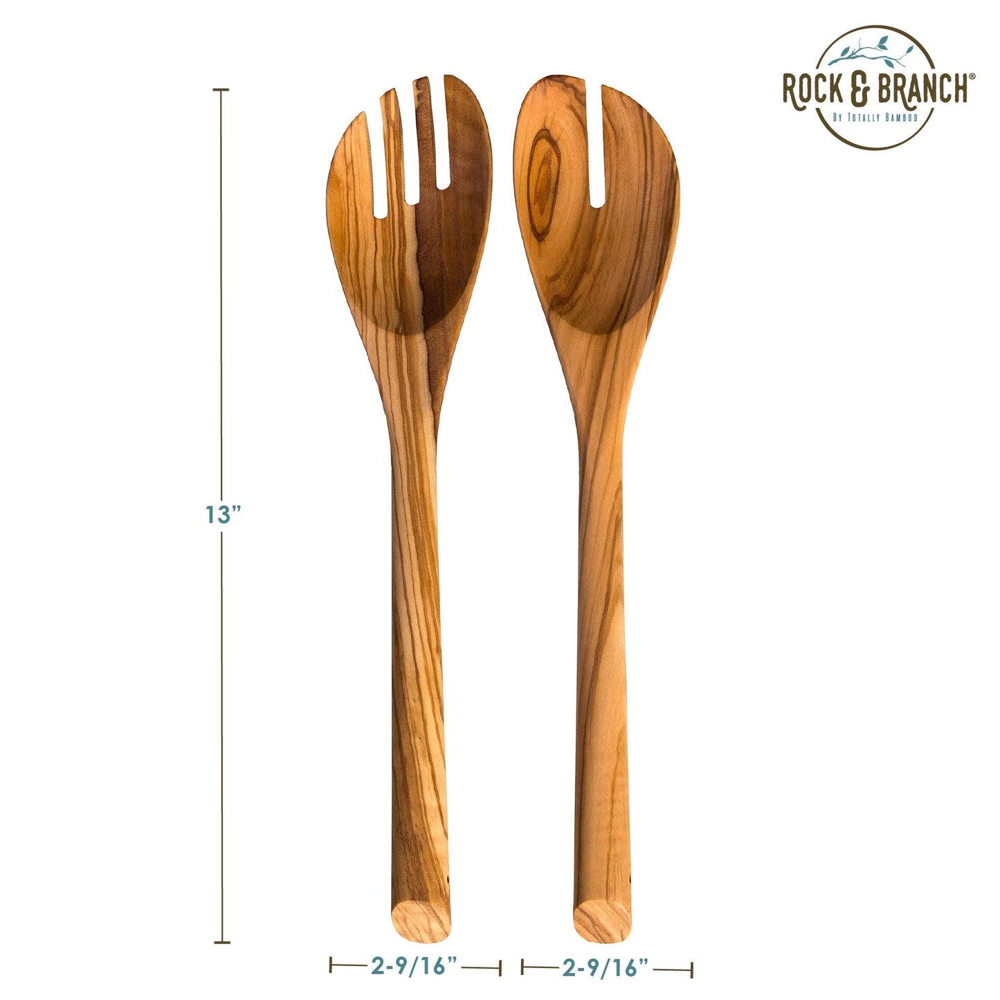 Rock & Branch® Olive Wood Salad Serving Set