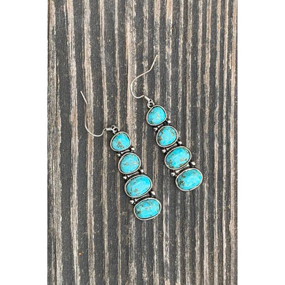 Turquoise Stacked Dangle Earrings