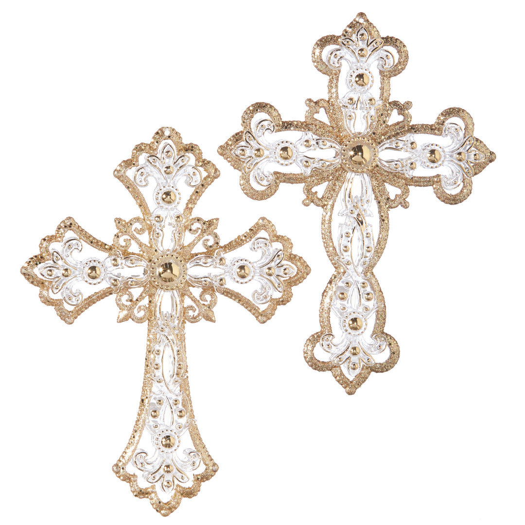 RAZ 5" Jeweled Cross Ornament - Style 2