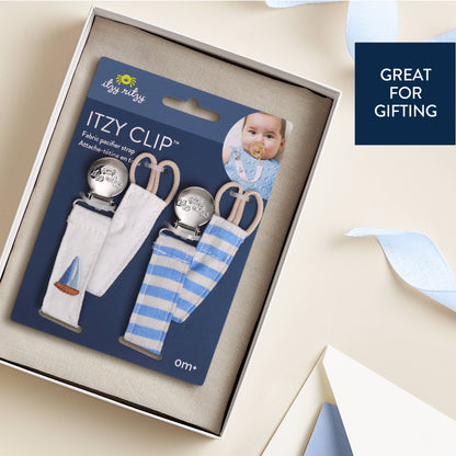 Itzy Ritzy Itzy Clip™ - Fabric Pacifier Strap (2-Pack)