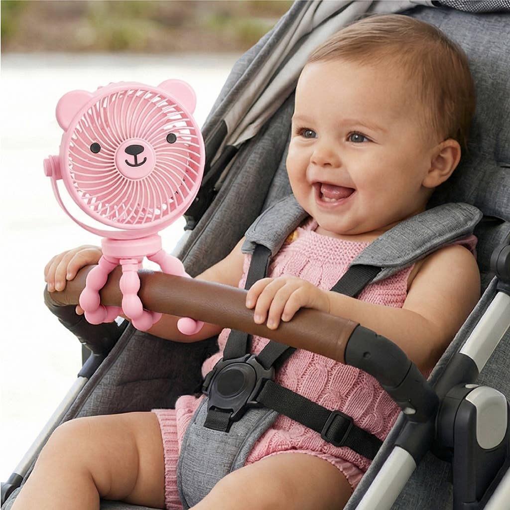 Itzy Ritzy® Itzy Breeze™ 3-Speed Stroller Fan – Pink