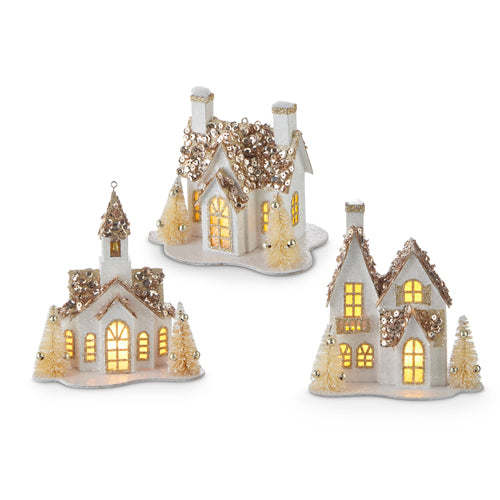 5" Lighted House Ornament