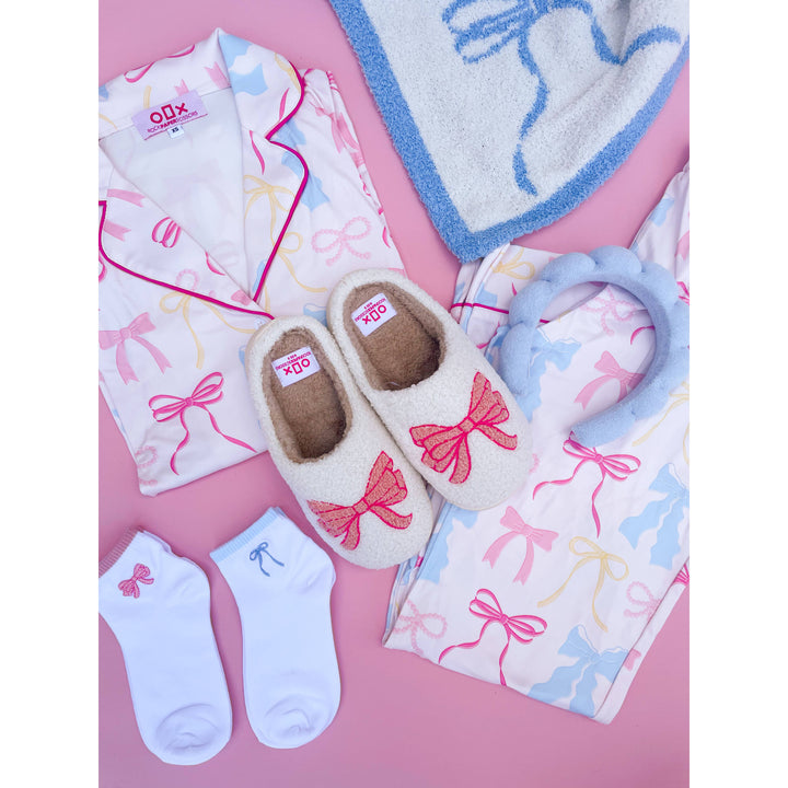 Pink Bow Slippers