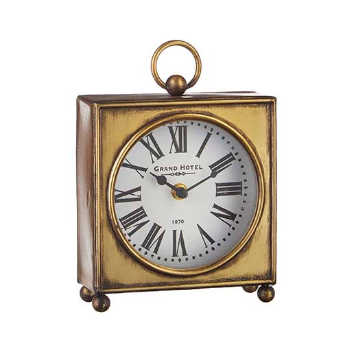 8.5" Antique Gold Clock