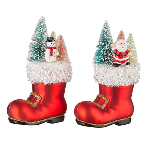 5.25" SANTA'S BOOT ORNAMENT