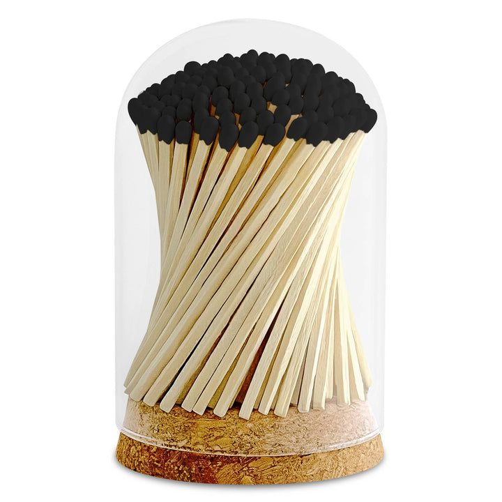 4" Matches in Premium Glass Cloche