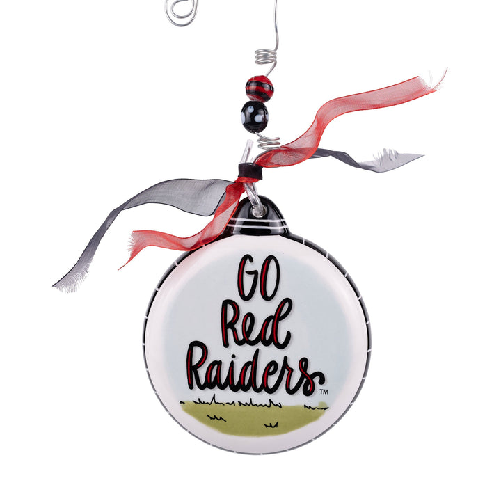 Glory Haus Texas Tech Mascot Puff Ornament — Red Raider spirit in a hand-painted puff ornament. Wreck &