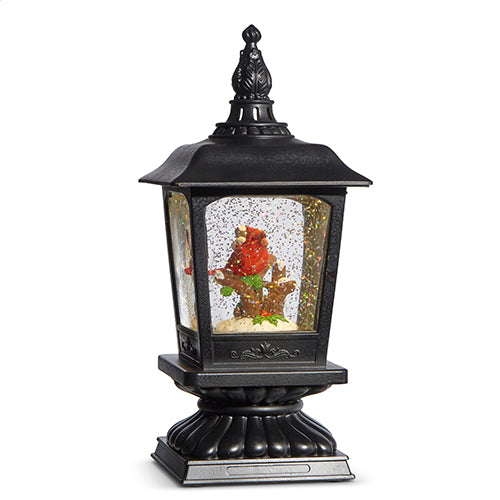 10.5" Cardinal on Branch Lighted Water Lantern