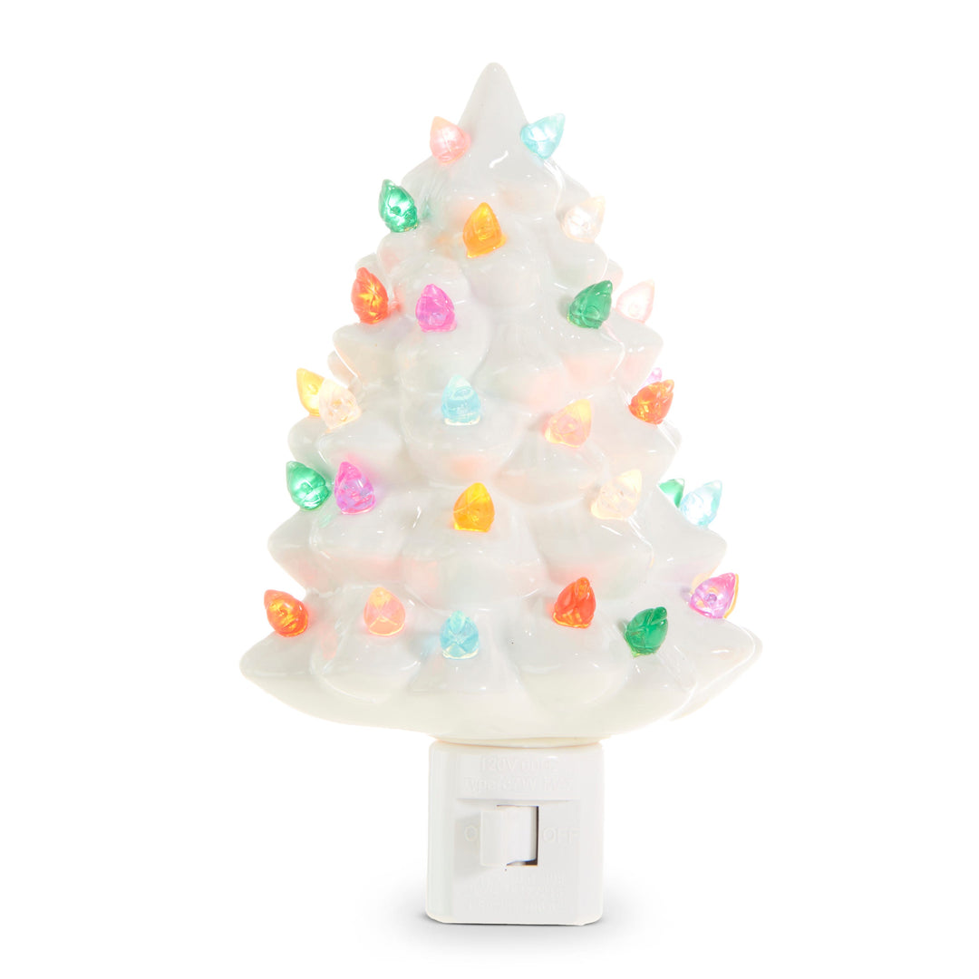 RAZ 6" Vintage White Tree Night Light
