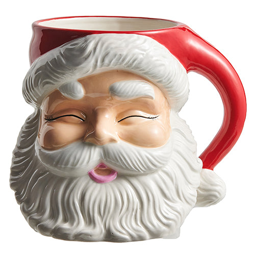 8" RED SANTA CONTAINER