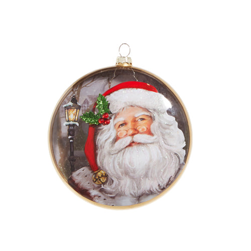 5" SANTA PORTRAIT DISC ORNAMENT