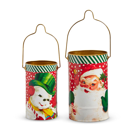 Retro Christmas Buckets Set