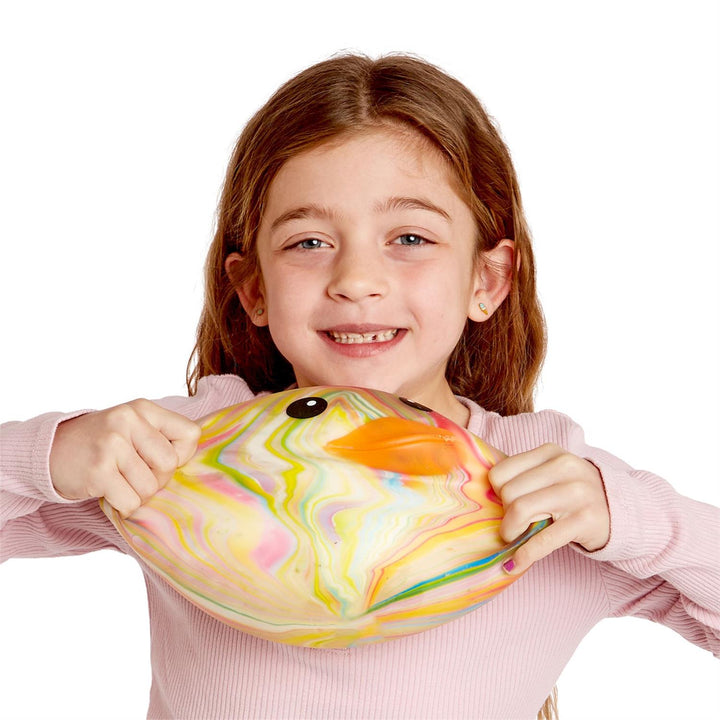 Jumbo Squishy Rainbow Duckie - TPR Rubber