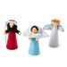 Star Bright 10 Pc Hand-crafted Nativity Keepsake Set in Gift Box Includes: Mary with Baby Jesus, Joseph, Angel, 3 Kings, Donkey, Sheep, Camel, Stable - Felt/Schima Superba Wood/Cardboard