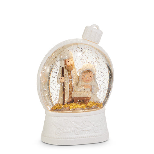 6.75" Knit Holy Family Lighted Water Ornament