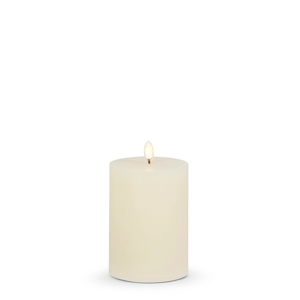 Ivory LED Pillar Candle – 3.5" x 5"