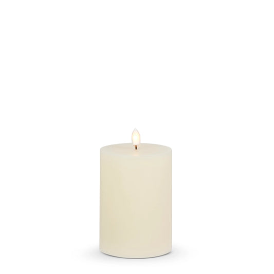 Ivory LED Pillar Candle – 3.5" x 5"