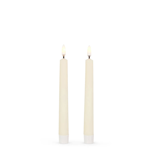 Ivory LED Taper Candle Set – 7" (Set of 2)