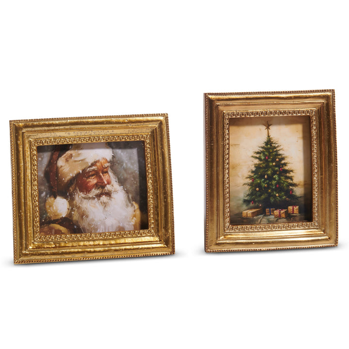 RAZ 6" Gilded Christmas Framed Art - Style 2
