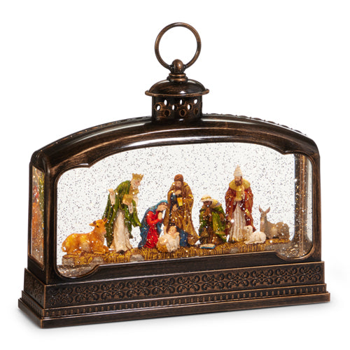 11.5" Nativity Lighted Water Terrarium