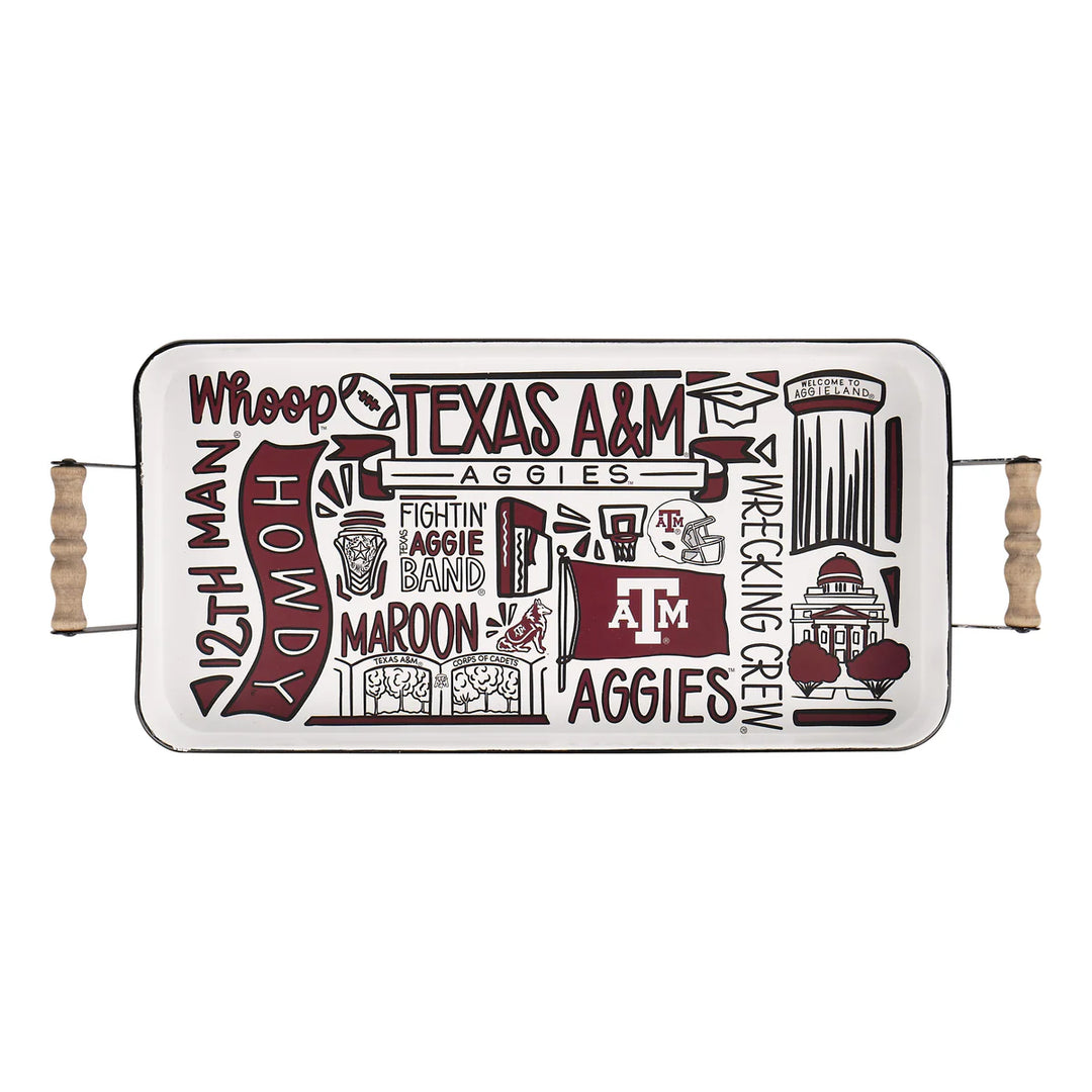 Texas A&amp;M Collage Enamel Tray