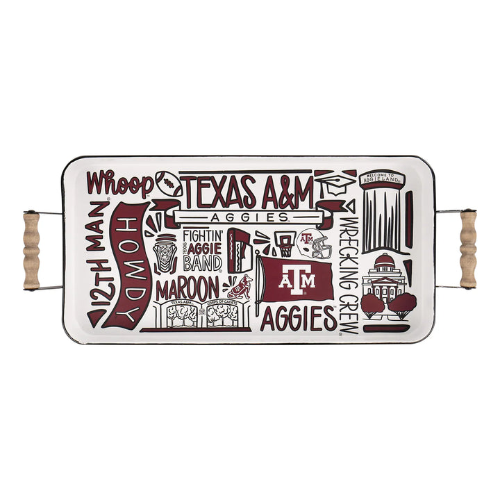 Texas A&amp;M Collage Enamel Tray