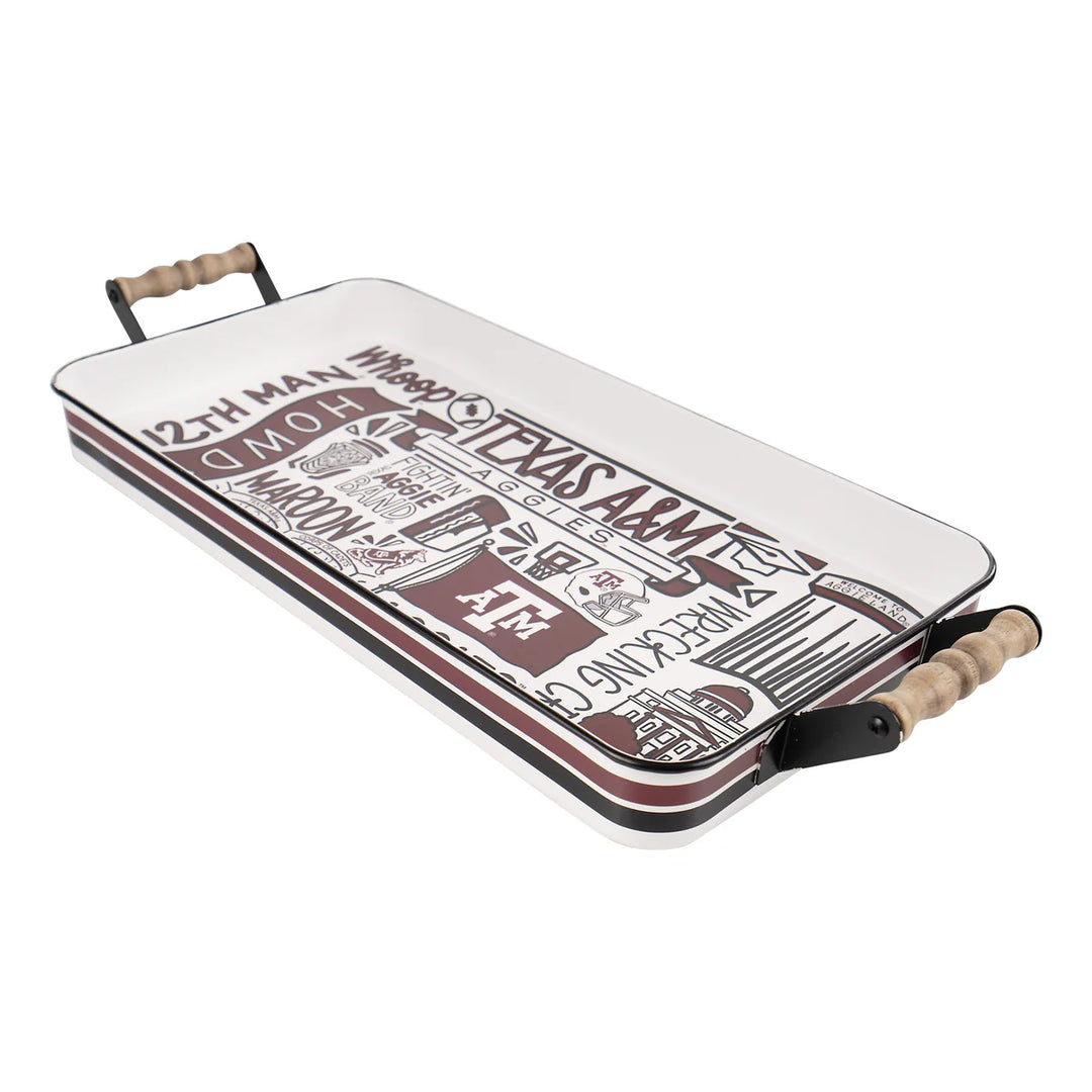 Texas A&amp;M Collage Enamel Tray
