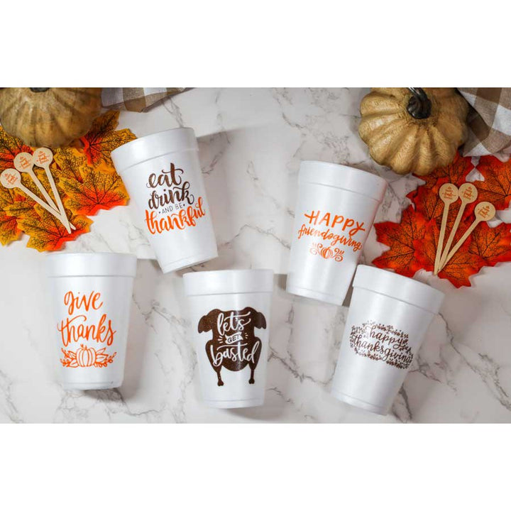 Thanksgiving Styrofoam Cup 10 Pack {Give Thanks}