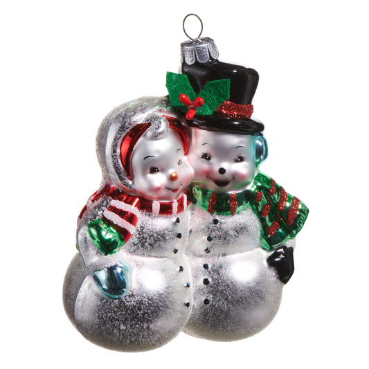4.5" Snow Couple Ornament