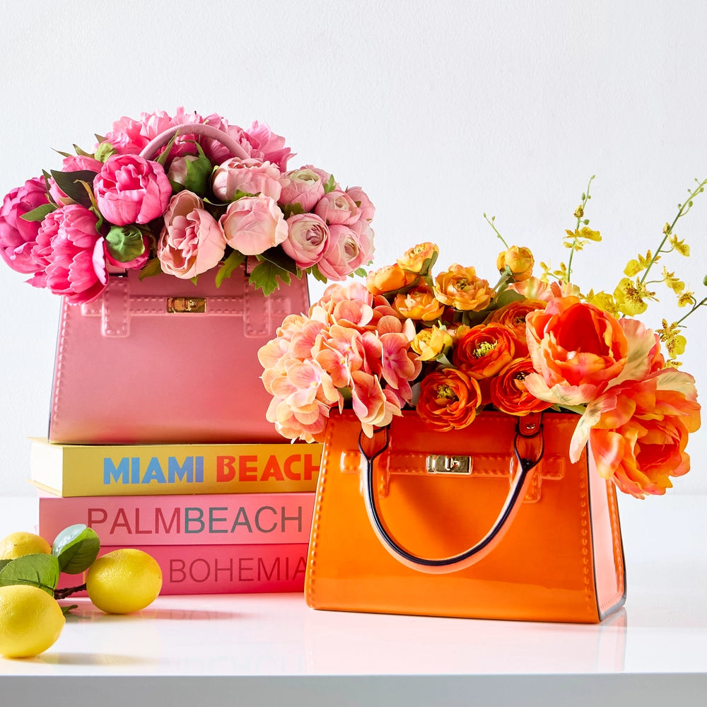 9.5" Pink Purse Vase