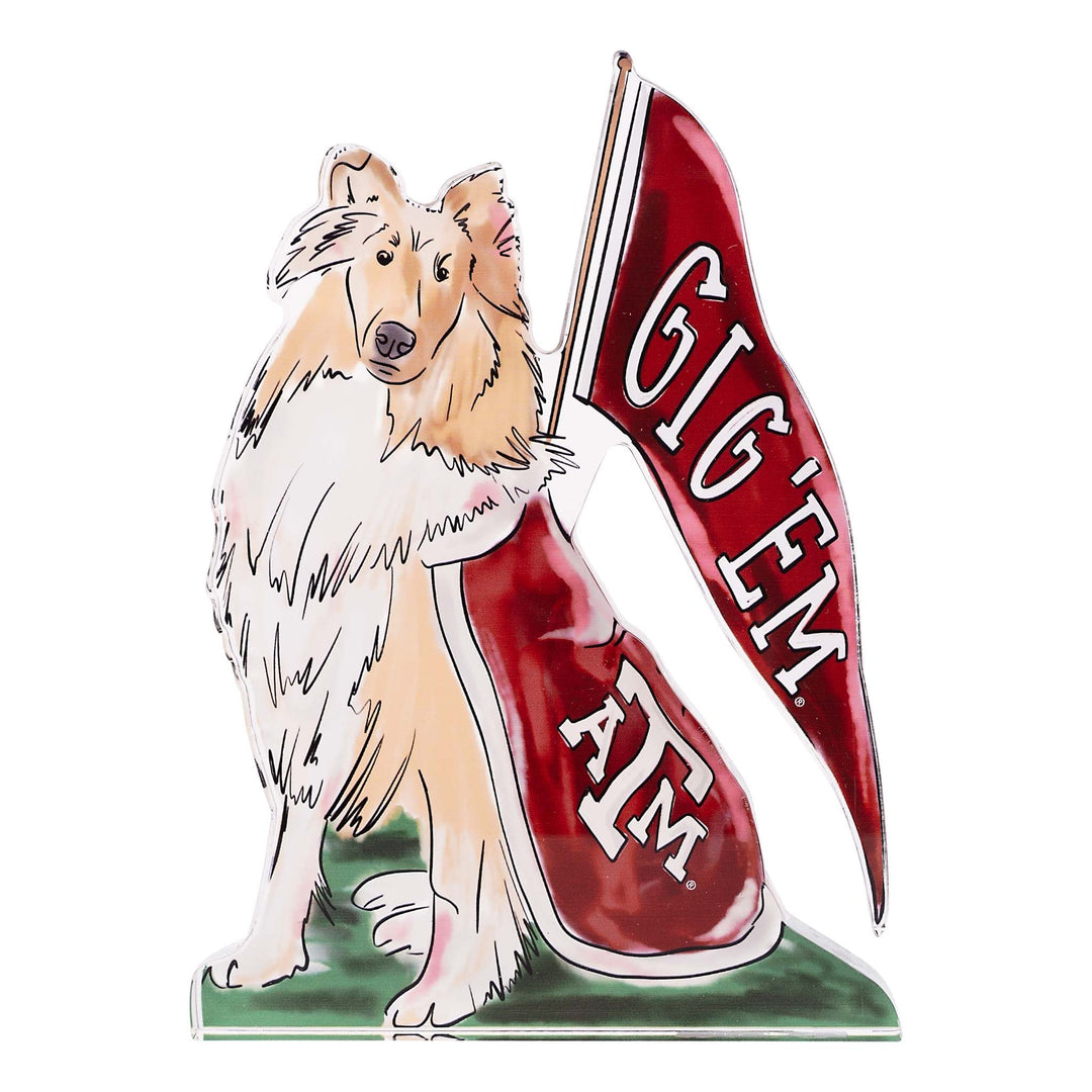 Glory Haus Texas A&amp;M Reveille Acrylic Stand — beloved Aggie mascot in detailed acrylic. Perfect for A&amp;M desks and dorm rooms.