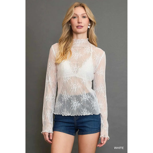 The Claire Floral Lace Top