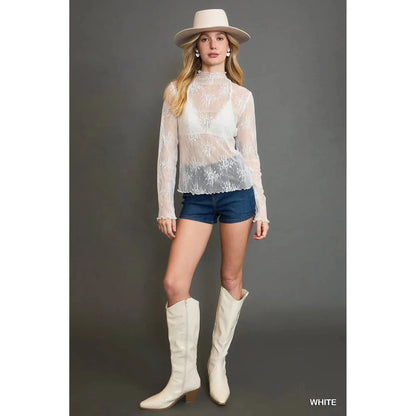 The Claire Floral Lace Top