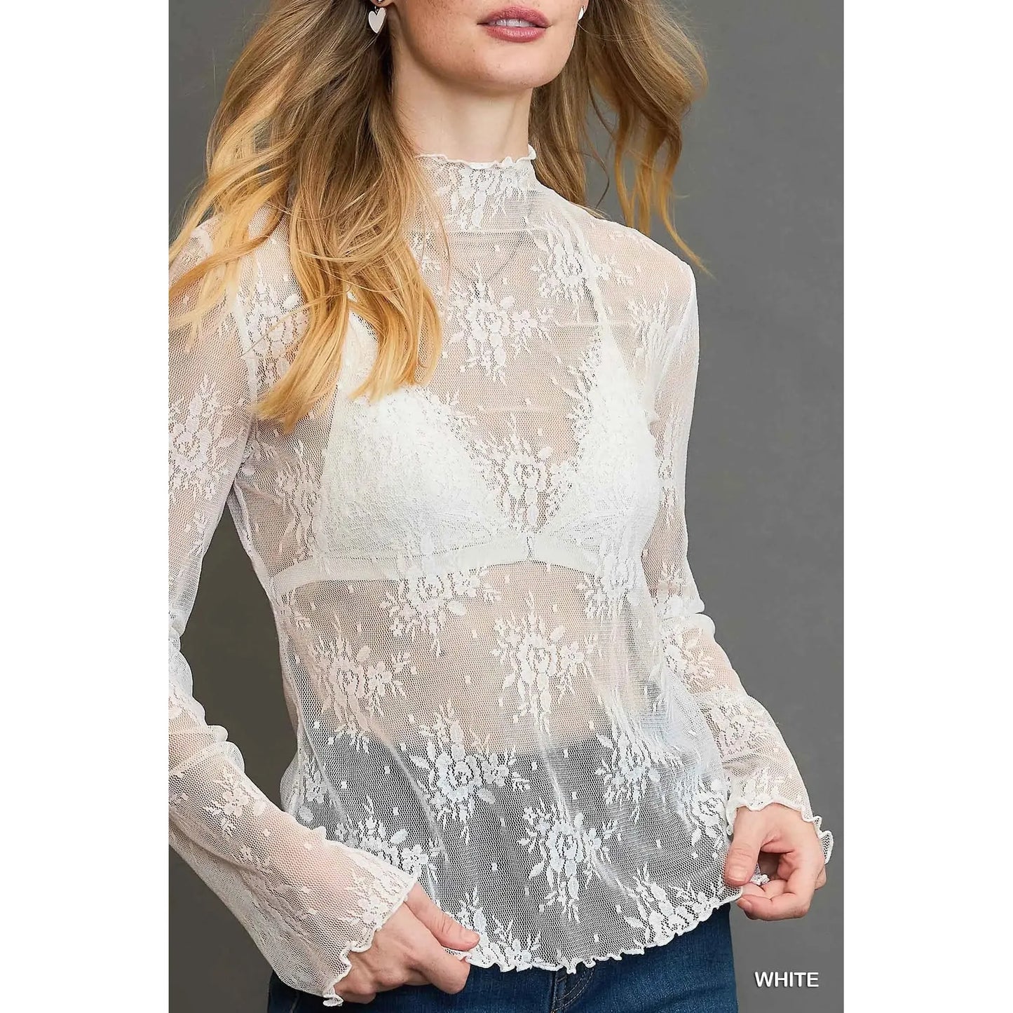 The Claire Floral Lace Top