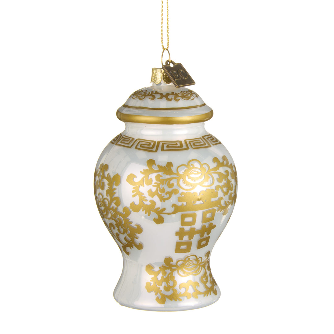 RAZ EC 4" Golden Ginger Jar Ornament