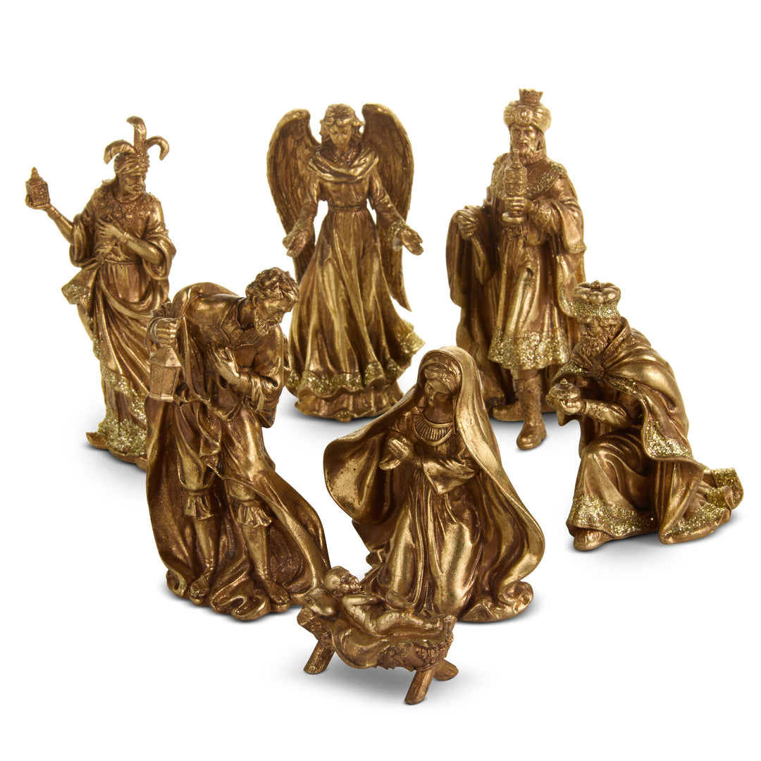 RAZ 5.75" Classic Gold Nativity Set